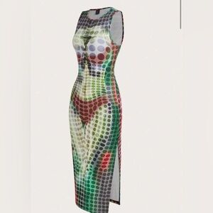 Body Heat Print Bodycon Dress